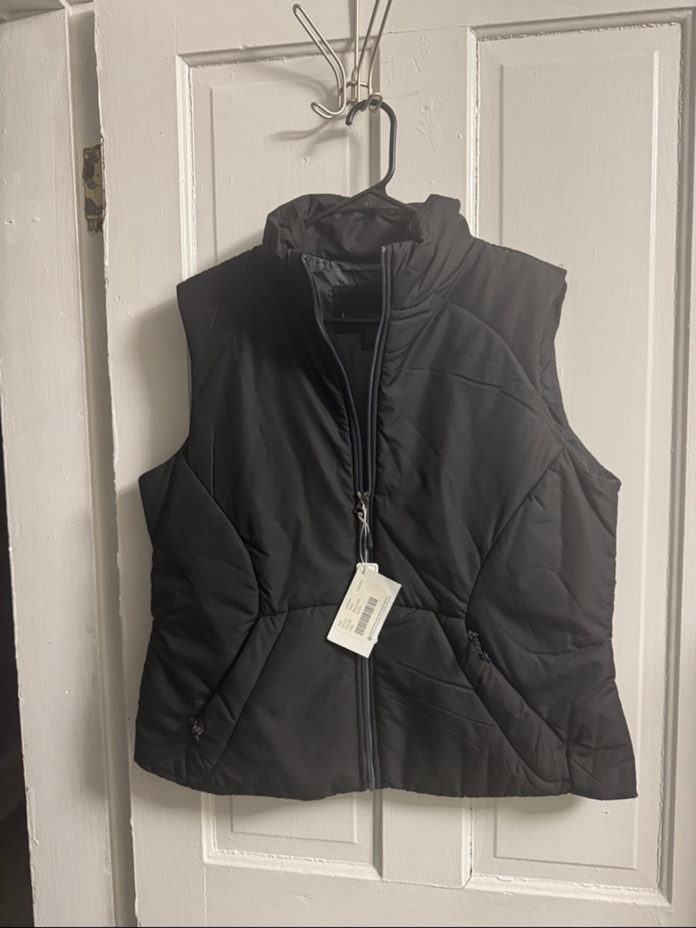 NWT! North End Women’s Black Quilted Sleeveless Vest with High Collar